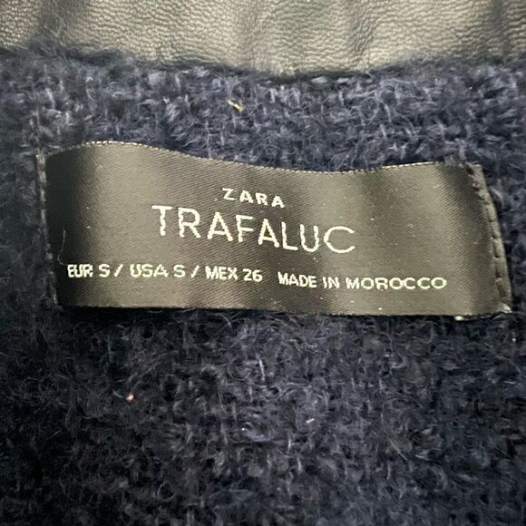 Zara navy and black tweed jacket - Picture 4 of 4